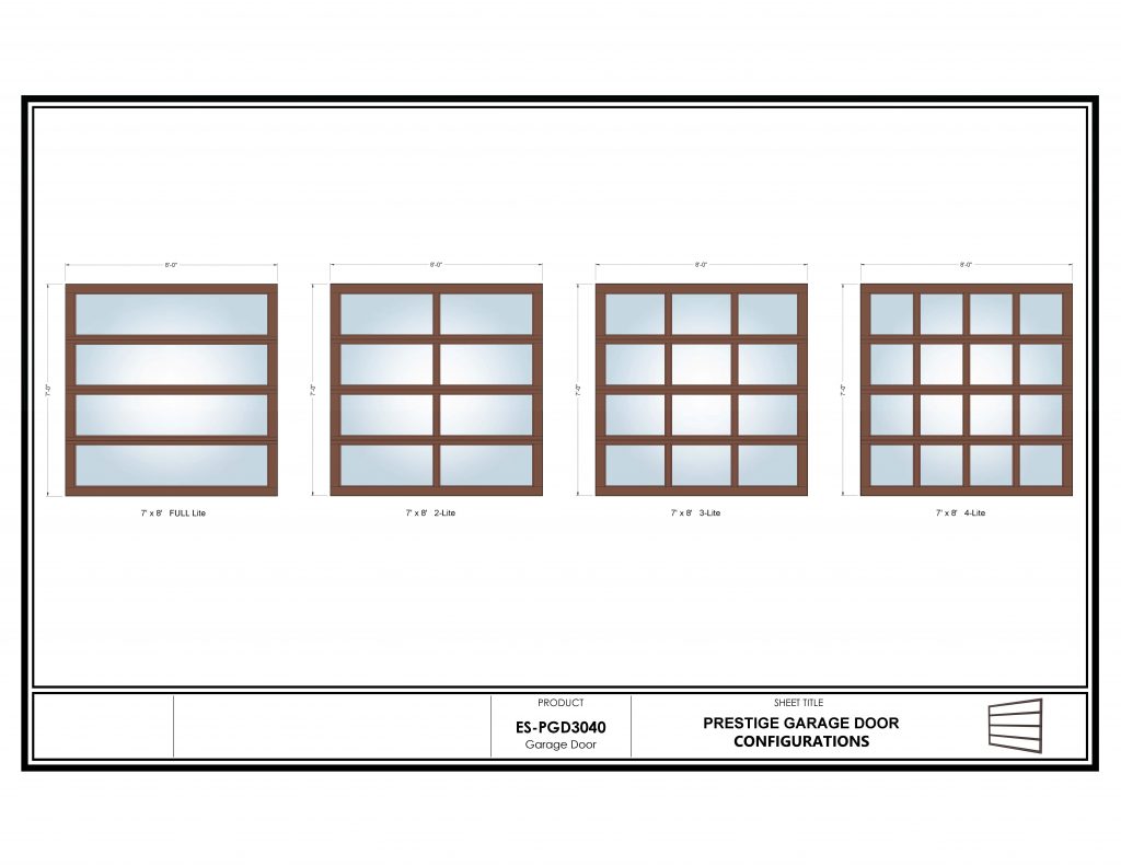 ES Glass Garage Door 7' X 8'